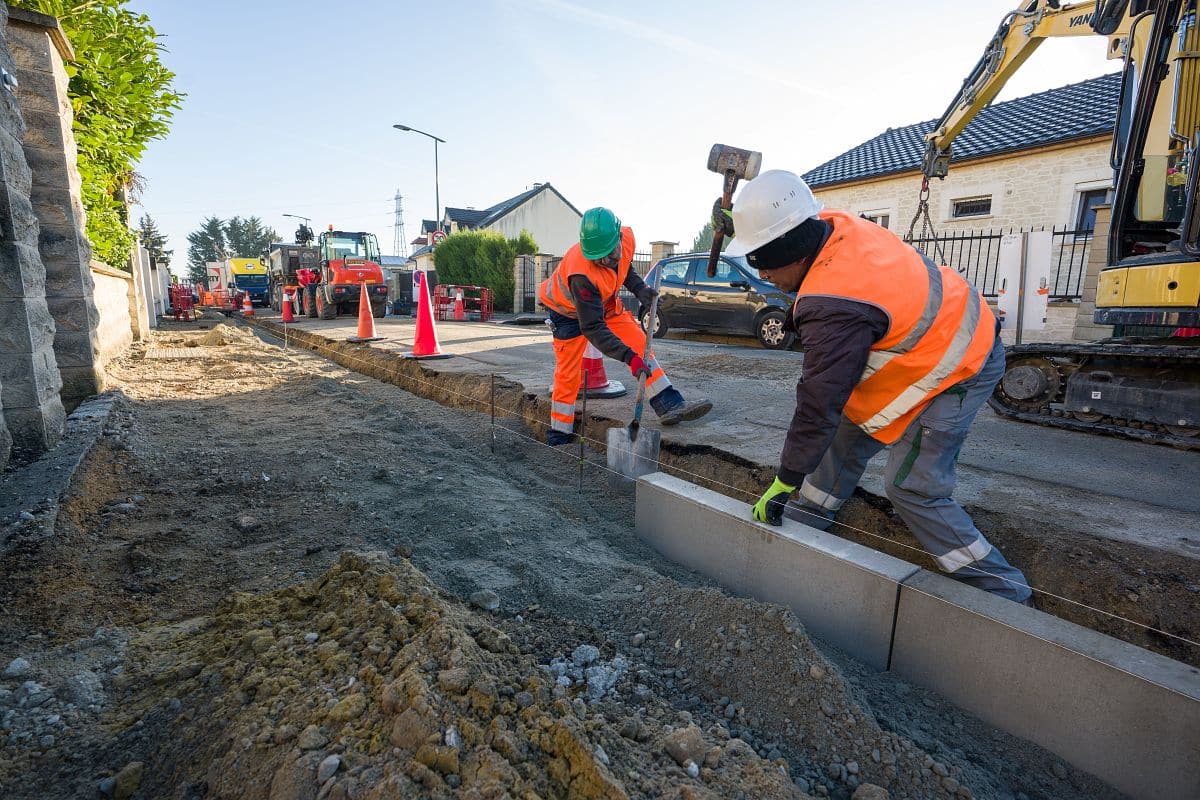 Travaux de voirie en cours