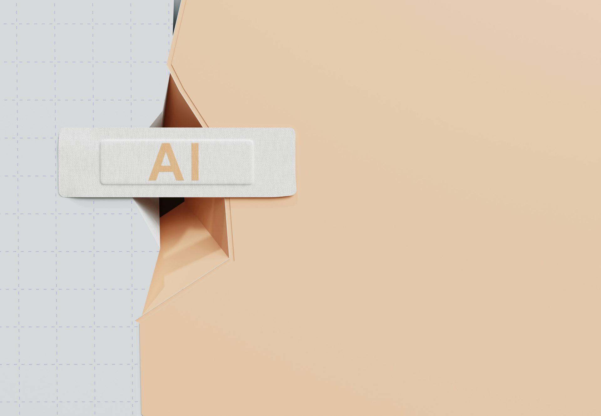 Une étiquette nominative avec l'inscription « ai » dessus.